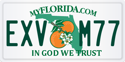 FL license plate EXVM77