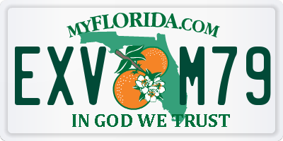 FL license plate EXVM79