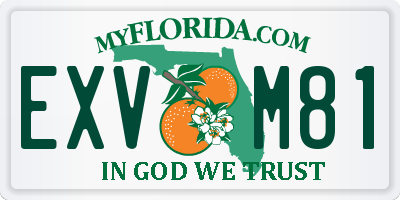 FL license plate EXVM81