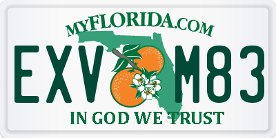 FL license plate EXVM83