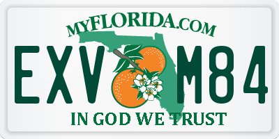 FL license plate EXVM84