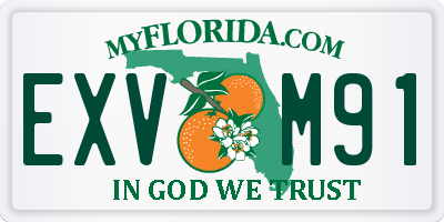 FL license plate EXVM91