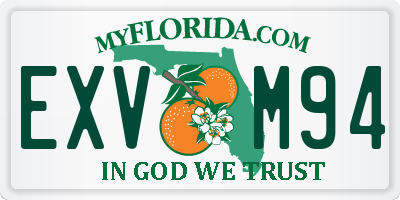 FL license plate EXVM94