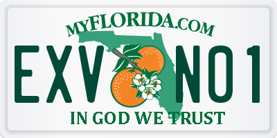 FL license plate EXVN01