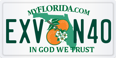 FL license plate EXVN40