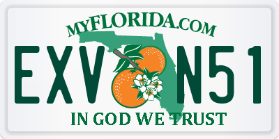 FL license plate EXVN51