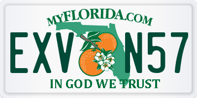 FL license plate EXVN57