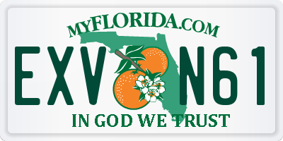 FL license plate EXVN61