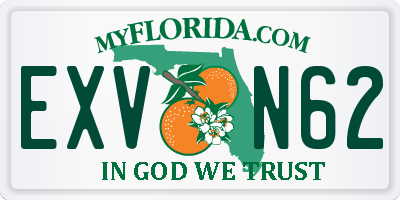 FL license plate EXVN62