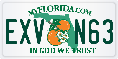 FL license plate EXVN63