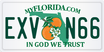 FL license plate EXVN66