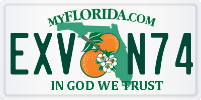 FL license plate EXVN74