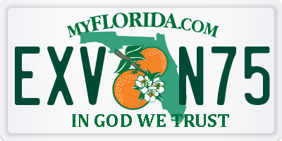 FL license plate EXVN75