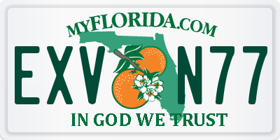 FL license plate EXVN77