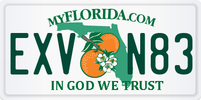 FL license plate EXVN83