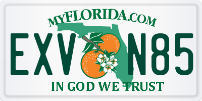 FL license plate EXVN85