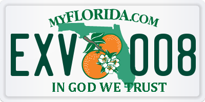 FL license plate EXVO08