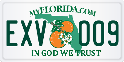 FL license plate EXVO09