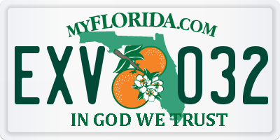 FL license plate EXVO32
