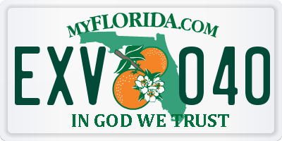 FL license plate EXVO40