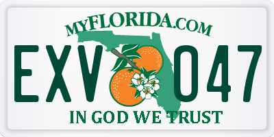 FL license plate EXVO47