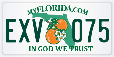 FL license plate EXVO75