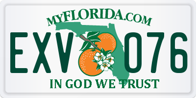 FL license plate EXVO76