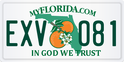 FL license plate EXVO81