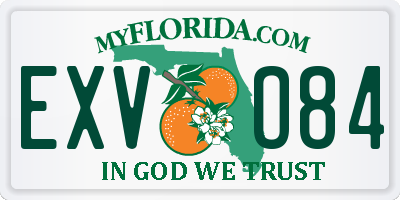 FL license plate EXVO84