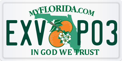 FL license plate EXVP03
