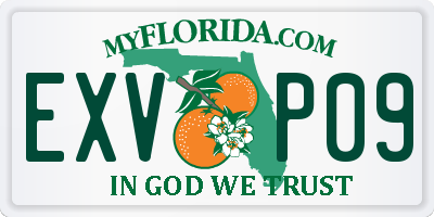 FL license plate EXVP09