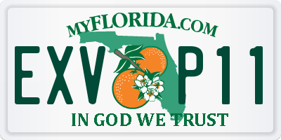 FL license plate EXVP11