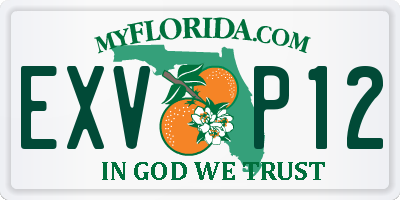 FL license plate EXVP12