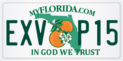 FL license plate EXVP15