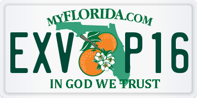 FL license plate EXVP16