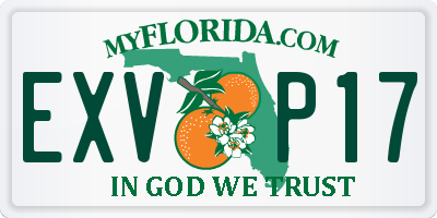 FL license plate EXVP17
