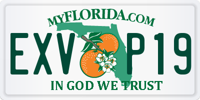 FL license plate EXVP19