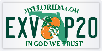 FL license plate EXVP20