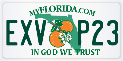 FL license plate EXVP23