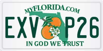 FL license plate EXVP26