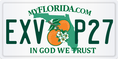 FL license plate EXVP27