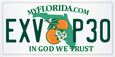 FL license plate EXVP30