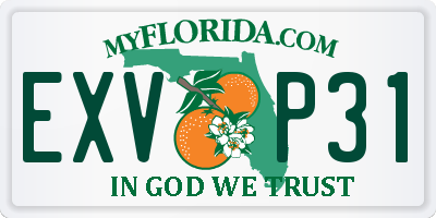 FL license plate EXVP31