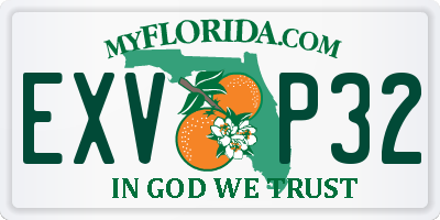 FL license plate EXVP32