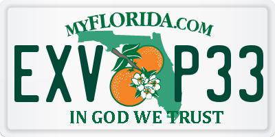 FL license plate EXVP33