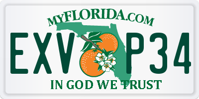 FL license plate EXVP34