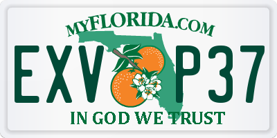 FL license plate EXVP37
