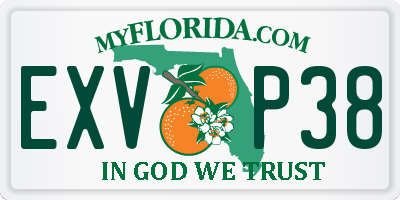 FL license plate EXVP38