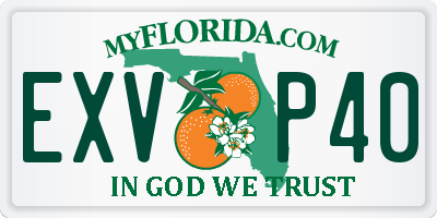 FL license plate EXVP40