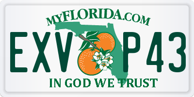 FL license plate EXVP43